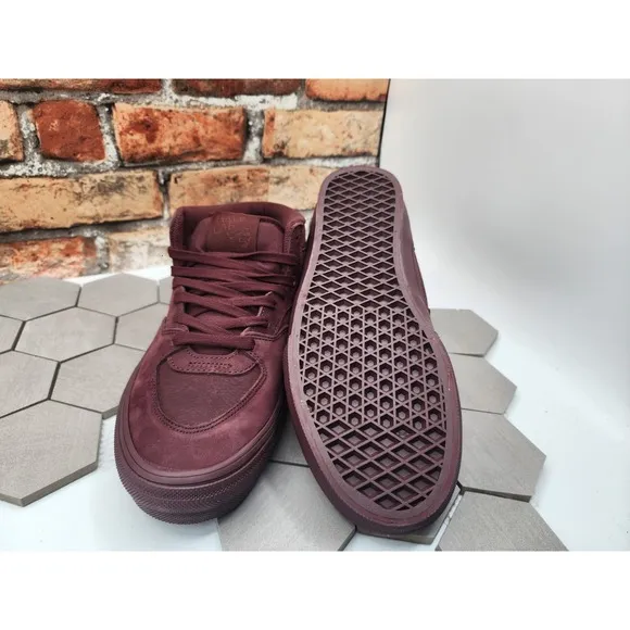 Vans Men's Skate Half Cab Mono Chocolate Brown Suede shoes Sz 11.5 Rare Halfcab