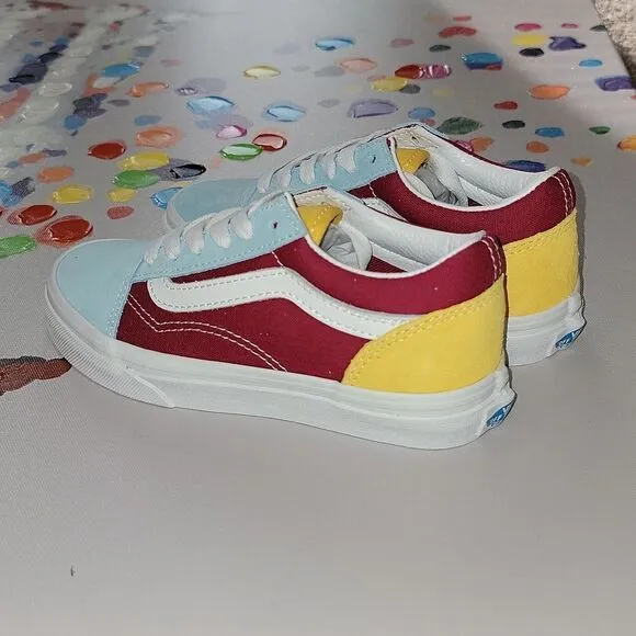 Vans Old Skool Classic Retro Rainbow Multi Color Skate Shoes Size 13