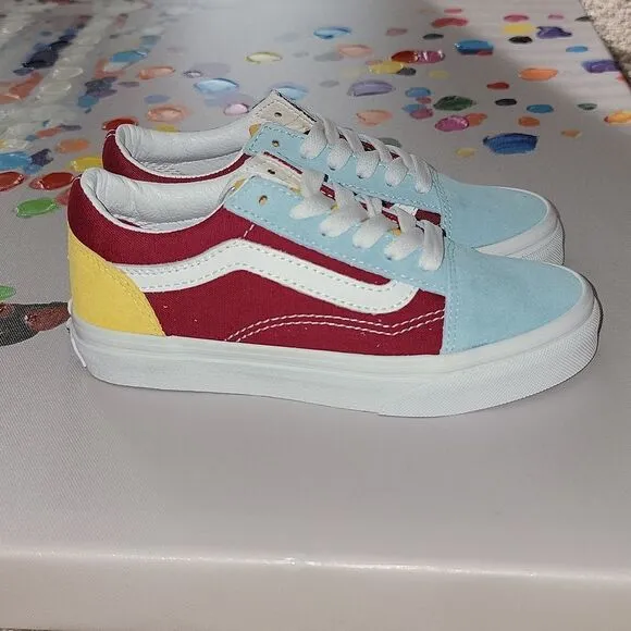 Vans Old Skool Classic Retro Rainbow Multi Color Skate Shoes Size 13
