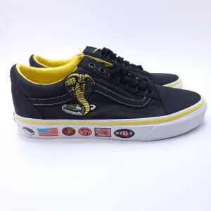 VANS Old Skool Cobra Kai Black Low Shoes Skate Canvas‎ Sneakers Women 9 Men 7.5