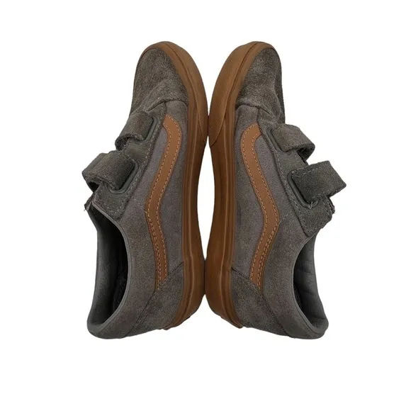 Vans Old Skool Gray Brown Skate Shoes Size 3 Youth