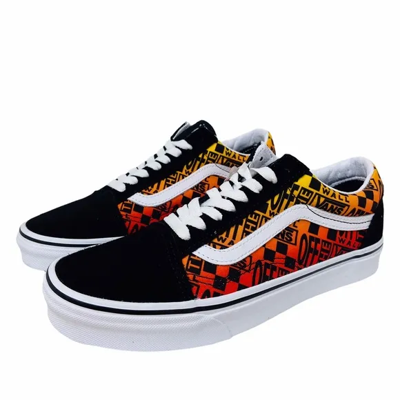 Vans Old Skool Logo Flame Orange Black