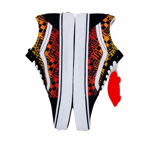 Vans Old Skool Logo Flame Orange Black
