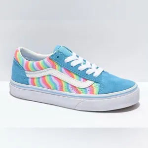 Vans Old Skool Wavy Rainbow Blue Skate Shoes