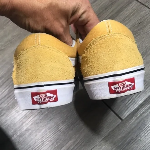 Vans Old Skool Yellow &amp; White Skate Shoes size 8 men’s 9.5 womens