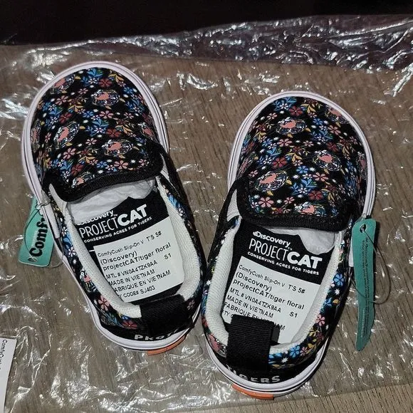 VANS ProjectCAT Protect Tigers Discovery Rare ComfyCush Slip On V Shoes Size 5