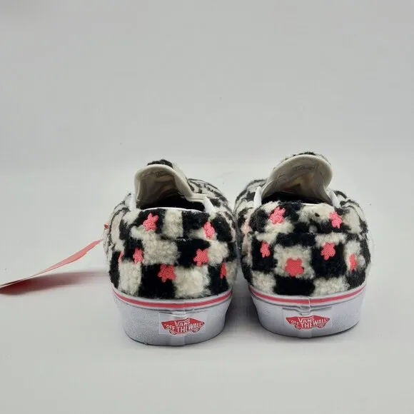 VANS Sherpa Checkerboard Junior Kids Girls Size 6.5 Classic Slip On Shoe Sneaker