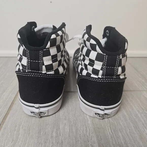 Vans Sk8-Hi Checkerboard Black Men's 10 Shoes Hi Tops