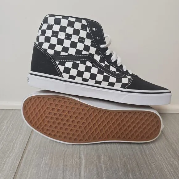Vans Sk8-Hi Checkerboard Black Men's 10 Shoes Hi Tops