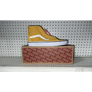 VANS Sk8-Hi Golden Yellow Mens Suede Athletic Skate Shoes Sneakers Size 8.5