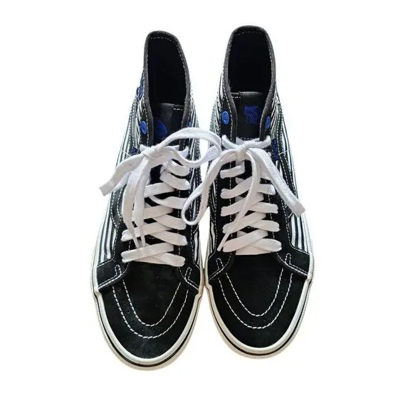 Vans Skate Sk8-Hi Decon Breana Geering Black White PopCush Shoes Men's Size 8