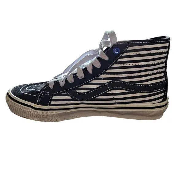 Vans Skate Sk8-Hi Decon Breana Geering Black White PopCush Shoes Men's Size 8