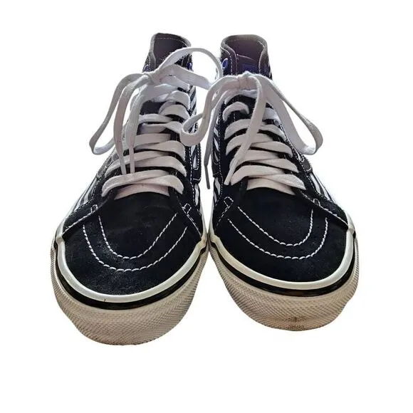 Vans Skate Sk8-Hi Decon Breana Geering Black White PopCush Shoes Men's Size 8