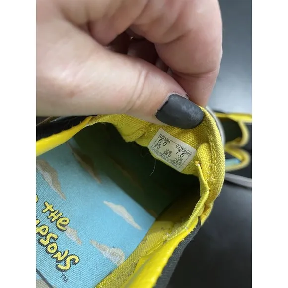VANS The Simpsons Slip On Homer/ Bart Skate Shoes Mens 6 Women 7.5 Limited Ed