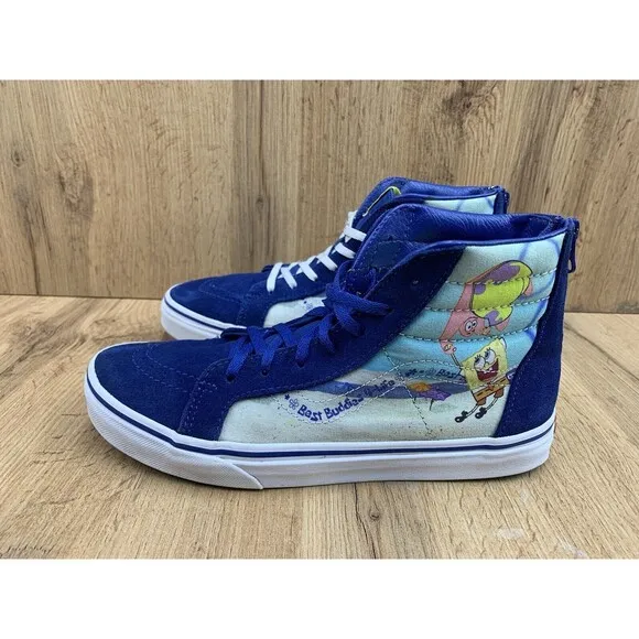 VANS X SPONGEBOB SKATE SK8-HI SNEAKERS SHOES Lace Up Zip 2021 Juniors  7