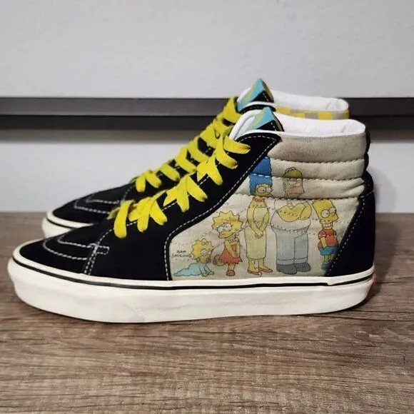 Vans x The Simpsons Sk8-hi Men's Skate Shoes Size 7 Multicolor