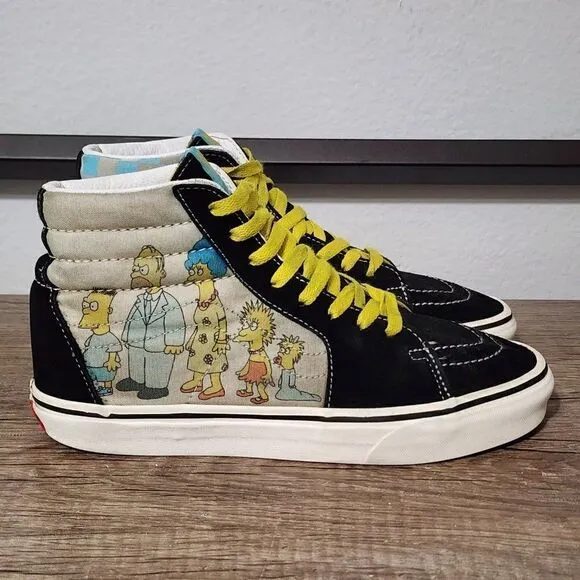 Vans x The Simpsons Sk8-hi Men's Skate Shoes Size 7 Multicolor