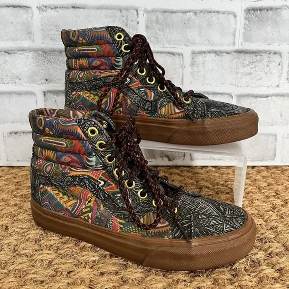 Vans Zio Ziegler ZZ Art Gallery High Skate Shoes Sk8 Men's 5 / Women's 6.5