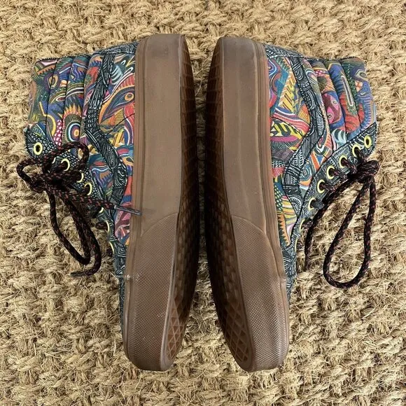 Vans Zio Ziegler ZZ Art Gallery High Skate Shoes Sk8 Men's 5 / Women's 6.5