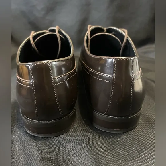 Versace Collection Men's Lace-Up Dress Shoes, Brown Leather