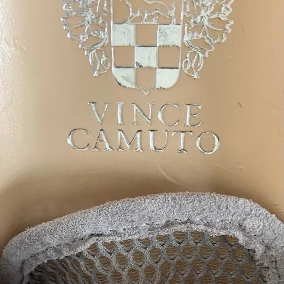 Vince Camuto Grey Breya Mesh Sneakers Lace Up Size 7 Genuine Leather NWOT