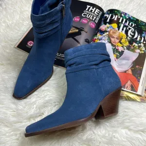 Vince Camuto Slouched Suede Western Boots Nerlinji Blue Slate