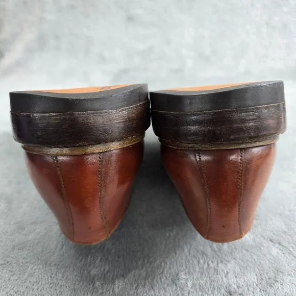 Vintage 1960s John McHale Shoes Captoe Oxford Chestnut Caramel Leather Shoe 9.5