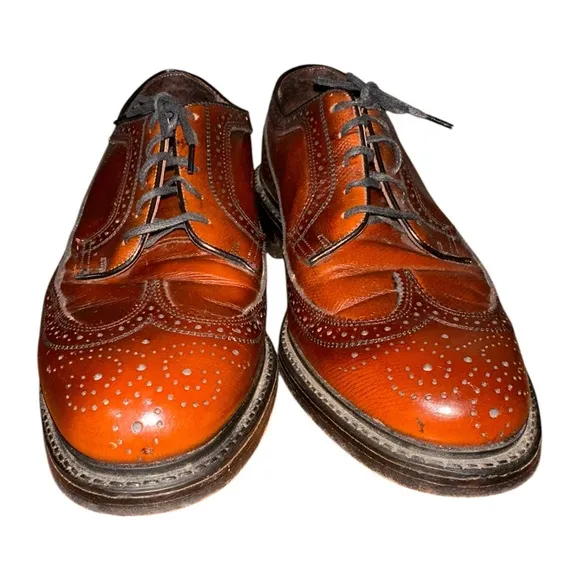 Vintage British Walkers Leather Wingtip Dress Shoes Size 11