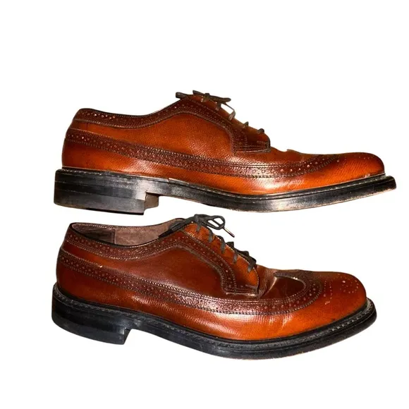 Vintage British Walkers Leather Wingtip Dress Shoes Size 11