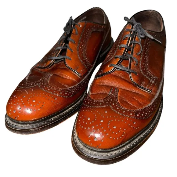Vintage British Walkers Leather Wingtip Dress Shoes Size 11