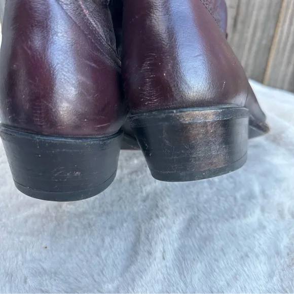 Vintage Dan Post Leather Cowboy Boots Size 13