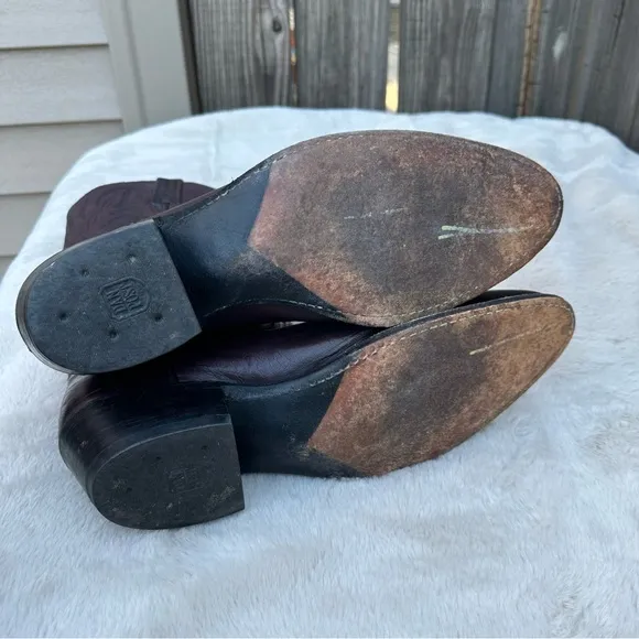 Vintage Dan Post Leather Cowboy Boots Size 13