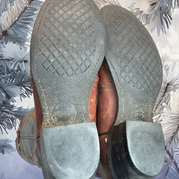 Vintage Laredo Two-Tone Leather Buckaroo Cowboy Boots Men's Size 9.5D