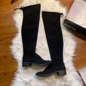 Women's Dolce Vita Black Suede Over The Knee Boots Size 8.5