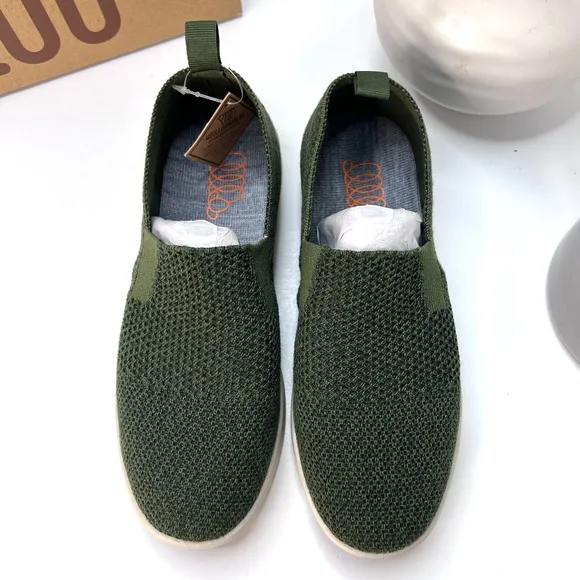 Woolloomooloo Suffolk Merino Wool Slip-On Shoe Green Women EU 36M/5.5 NWB
