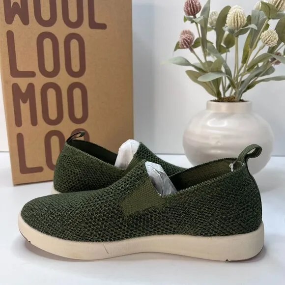 Woolloomooloo Suffolk Merino Wool Slip-On Shoe Green Women EU 36M/5.5 NWB