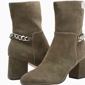 Zac Posen Suede chain boots