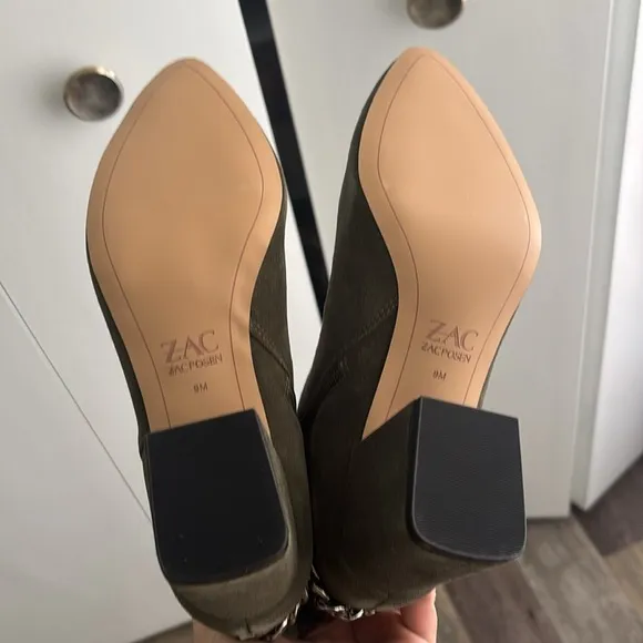 Zac Posen Suede chain boots