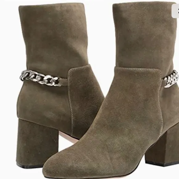 Zac Posen Suede chain boots