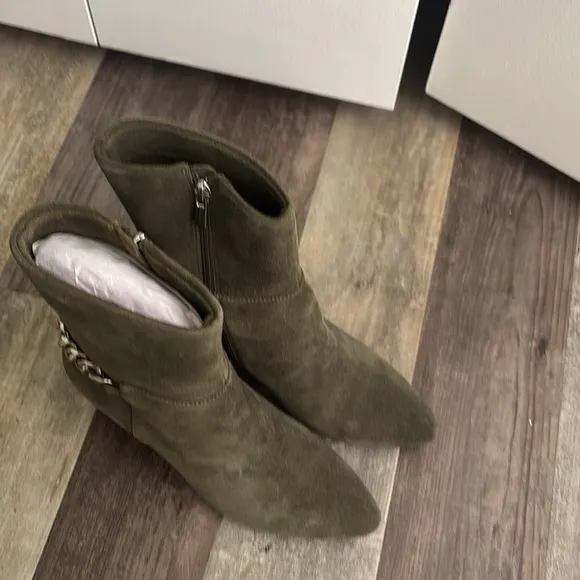 Zac Posen Suede chain boots