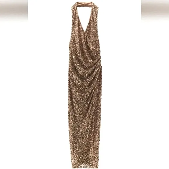 Zara SEQUIN MIDI DRESS Size M